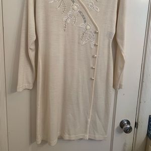 Carole Little '90's off white knit dress